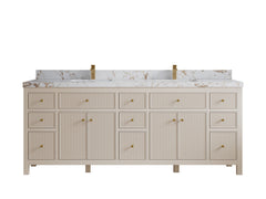 Sonoma 84 in W x 22 in D Free Standing Reeded Double Sink Bathroom Vanity - photo 41