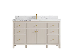 Sonoma 60 in W x 22 in D Free Standing Reeded Single Sink Bathroom Vanity - photo 23