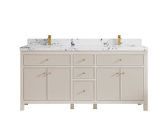 Sonoma 72 in W x 22 in D Free Standing Reeded Double Sink Bathroom Vanity - photo 22