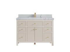 Sonoma 48 in W x 22 in D Free Standing Reeded Single Sink Bathroom Vanity - photo 24