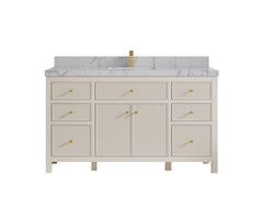 Sonoma 60 in W x 22 in D Free Standing Reeded Single Sink Bathroom Vanity - photo 24