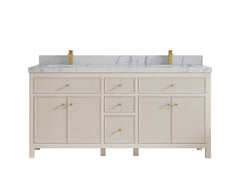 Sonoma 72 in W x 22 in D Free Standing Reeded Double Sink Bathroom Vanity - photo 23