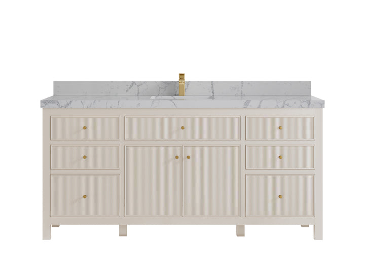 Sonoma 72 in W x 22 in D Free Standing Reeded Single Sink Bathroom Vanity - photo 38