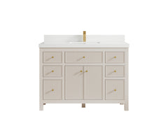 Sonoma 48 in W x 22 in D Free Standing Reeded Single Sink Bathroom Vanity - photo 25