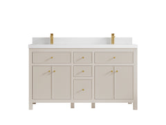 Sonoma 60 in W x 22 in D Free Standing Reeded Double Sink Bathroom Vanity - photo 25