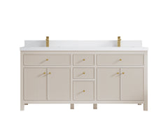 Sonoma 72 in W x 22 in D Free Standing Reeded Double Sink Bathroom Vanity - photo 24