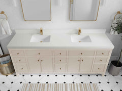 Sonoma 84 in W x 22 in D Free Standing Reeded Double Sink Bathroom Vanity - photo 8