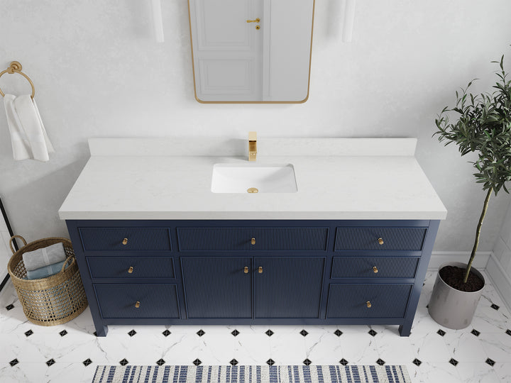 Sonoma 72 in W x 22 in D Free Standing Reeded Single Sink Bathroom Vanity - photo 13