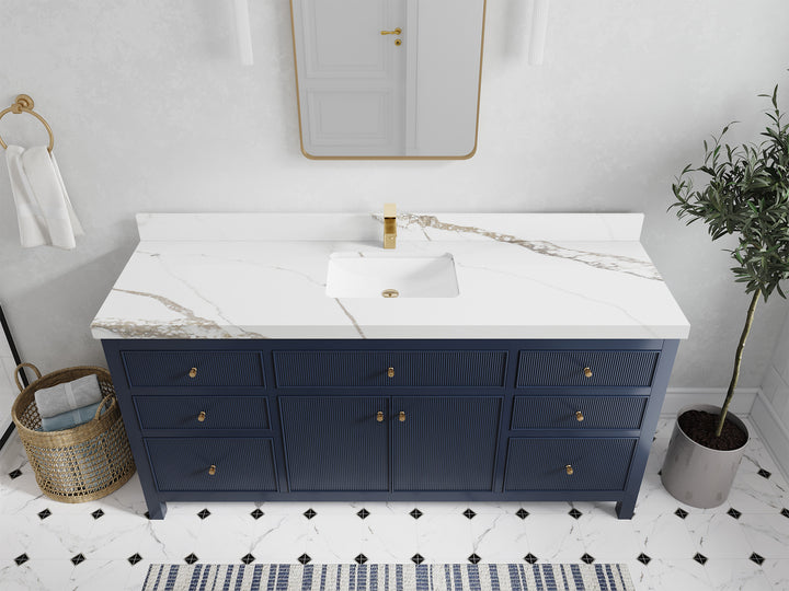 Sonoma 72 in W x 22 in D Free Standing Reeded Single Sink Bathroom Vanity - photo 17