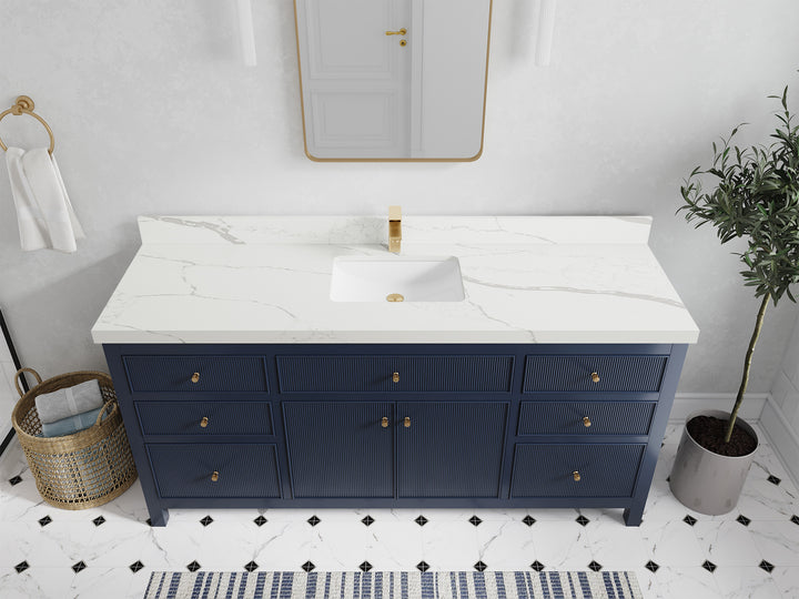 Sonoma 72 in W x 22 in D Free Standing Reeded Single Sink Bathroom Vanity - photo 19
