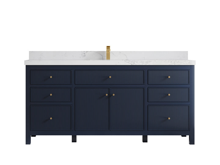 Sonoma 72 in W x 22 in D Free Standing Reeded Single Sink Bathroom Vanity - photo 22