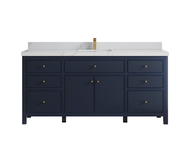 Sonoma 72 in W x 22 in D Free Standing Reeded Single Sink Bathroom Vanity - photo 24