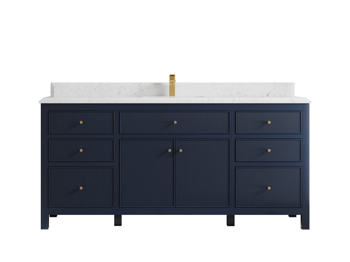 Sonoma 72 in W x 22 in D Free Standing Reeded Single Sink Bathroom Vanity - photo 28