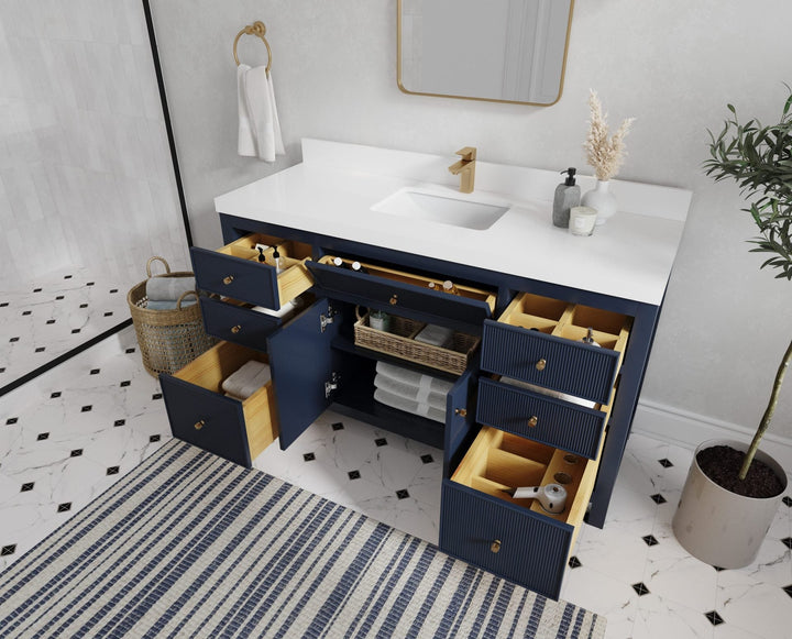 Sonoma 60 in W x 22 in D Free Standing Reeded Single Sink Bathroom Vanity - photo 3