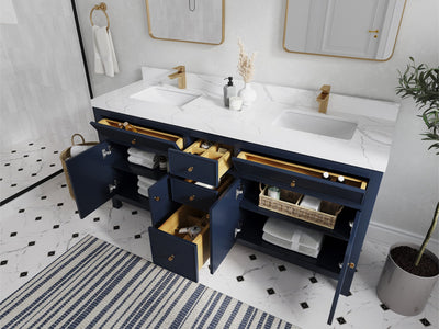 Sonoma 72 in W x 22 in D Free Standing Reeded Double Sink Bathroom Vanity