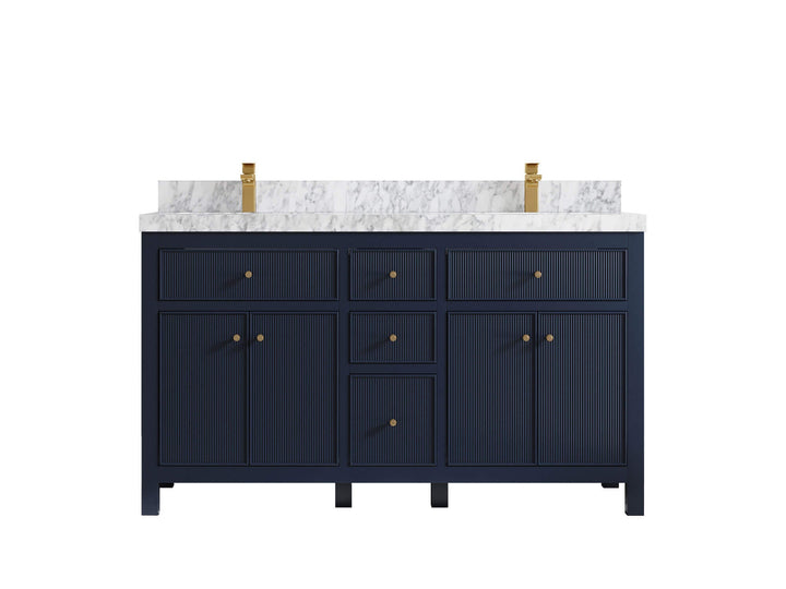Sonoma 60 in W x 22 in D Free Standing Reeded Double Sink Bathroom Vanity - photo 13