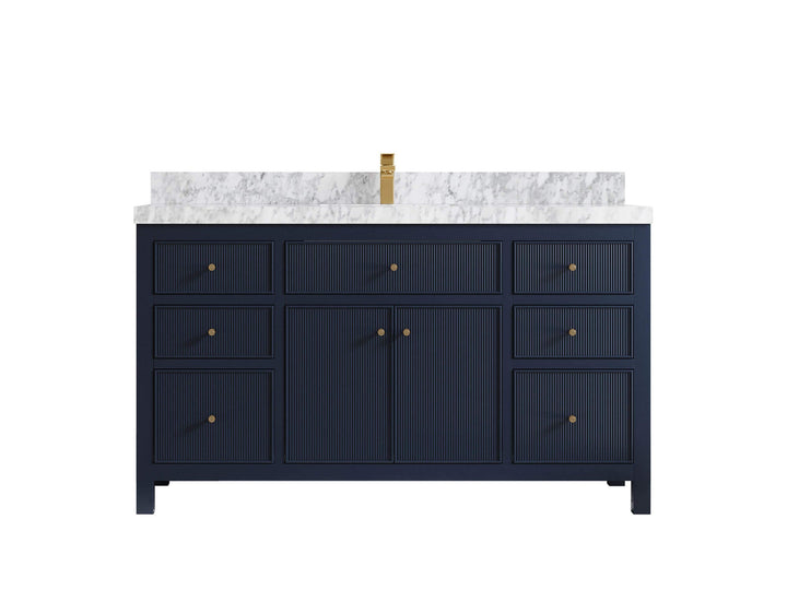 Sonoma 60 in W x 22 in D Free Standing Reeded Single Sink Bathroom Vanity - photo 13