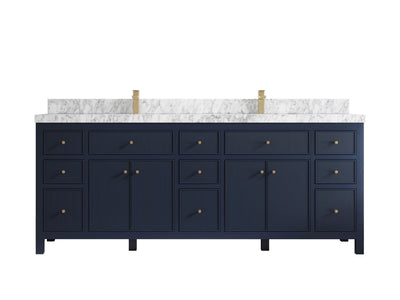 Sonoma 84 in W x 22 in D Free Standing Reeded Double Sink Bathroom Vanity
