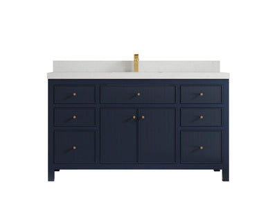 Sonoma 60 in W x 22 in D Free Standing Reeded Single Sink Bathroom Vanity