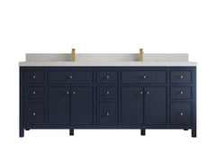 Sonoma 84 in W x 22 in D Free Standing Reeded Double Sink Bathroom Vanity - photo 14