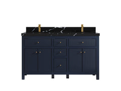 Sonoma 60 in W x 22 in D Free Standing Reeded Double Sink Bathroom Vanity - photo 8