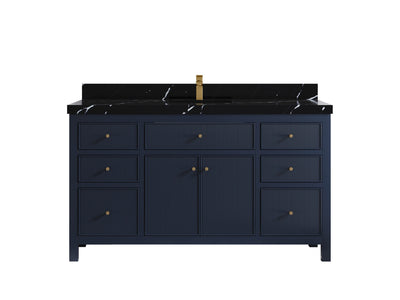 Sonoma 60 in W x 22 in D Free Standing Reeded Single Sink Bathroom Vanity