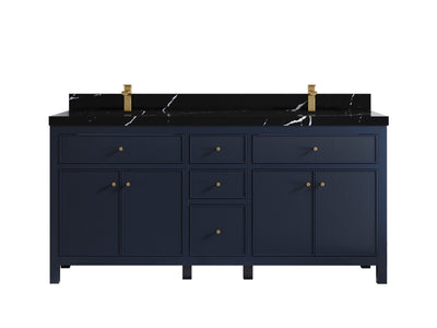 Sonoma 72 in W x 22 in D Free Standing Reeded Double Sink Bathroom Vanity