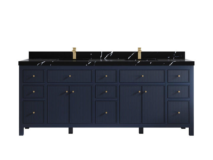 Sonoma 84 in W x 22 in D Free Standing Reeded Double Sink Bathroom Vanity - photo 8