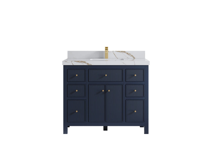 Sonoma 42 in W x 22 in D Free Standing Reeded Single Sink Bathroom Vanity - photo 9
