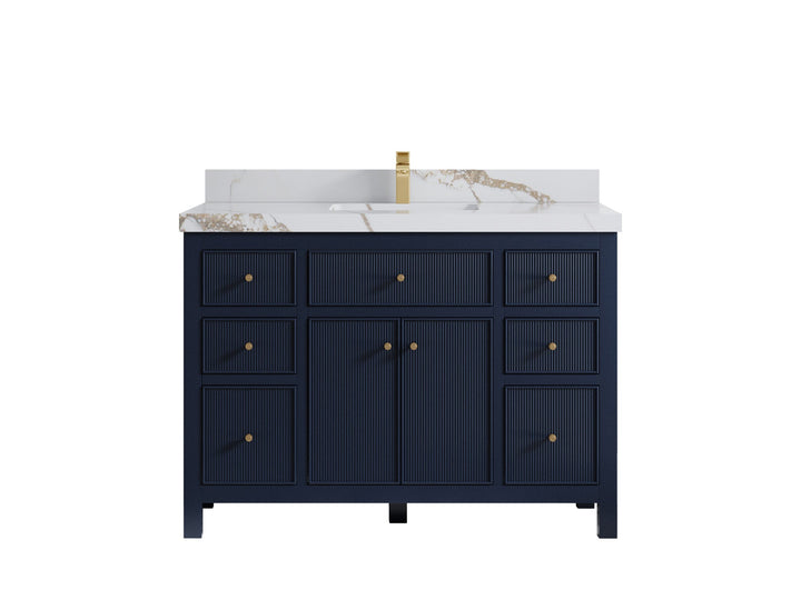 Sonoma 48 in W x 22 in D Free Standing Reeded Single Sink Bathroom Vanity - photo 9