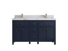 Sonoma 60 in W x 22 in D Free Standing Reeded Double Sink Bathroom Vanity - photo 9