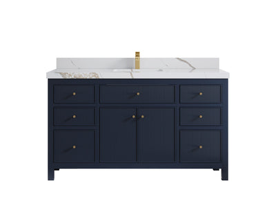 Sonoma 60 in W x 22 in D Free Standing Reeded Single Sink Bathroom Vanity