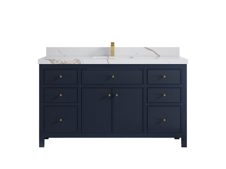 Sonoma 60 in W x 22 in D Free Standing Reeded Single Sink Bathroom Vanity - photo 9