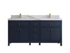 Sonoma 72 in W x 22 in D Free Standing Reeded Double Sink Bathroom Vanity - photo 9