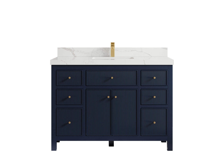 Sonoma 48 in W x 22 in D Free Standing Reeded Single Sink Bathroom Vanity - photo 10