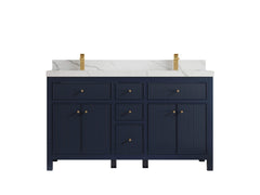 Sonoma 60 in W x 22 in D Free Standing Reeded Double Sink Bathroom Vanity - photo 10