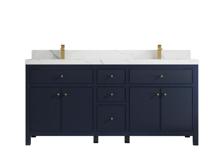 Sonoma 72 in W x 22 in D Free Standing Reeded Double Sink Bathroom Vanity - photo 11
