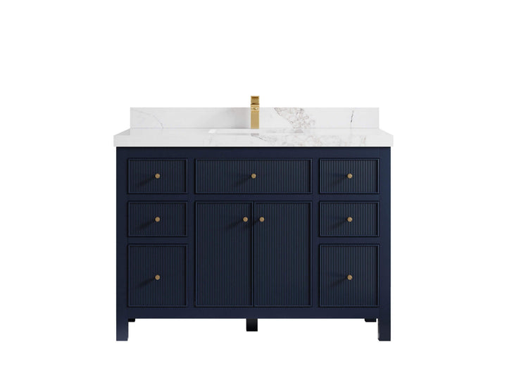 Sonoma 48 in W x 22 in D Free Standing Reeded Single Sink Bathroom Vanity - photo 11