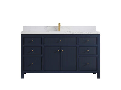 Sonoma 60 in W x 22 in D Free Standing Reeded Single Sink Bathroom Vanity