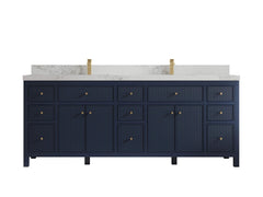 Sonoma 84 in W x 22 in D Free Standing Reeded Double Sink Bathroom Vanity - photo 11