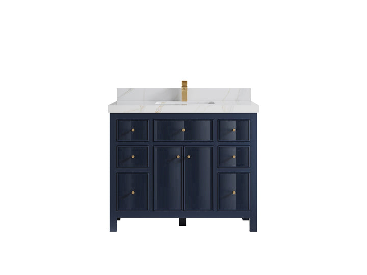 Sonoma 42 in W x 22 in D Free Standing Reeded Single Sink Bathroom Vanity - photo 12
