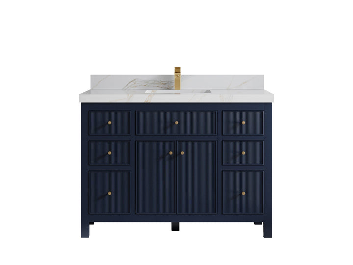 Sonoma 48 in W x 22 in D Free Standing Reeded Single Sink Bathroom Vanity - photo 12