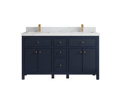 Sonoma 60 in W x 22 in D Free Standing Reeded Double Sink Bathroom Vanity - photo 12