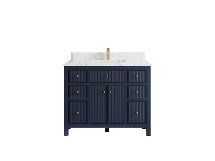 Sonoma 42 in W x 22 in D Free Standing Reeded Single Sink Bathroom Vanity - photo 15