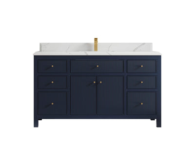 Sonoma 60 in W x 22 in D Free Standing Reeded Single Sink Bathroom Vanity