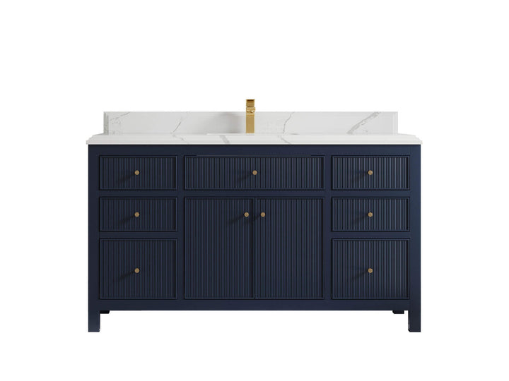 Sonoma 60 in W x 22 in D Free Standing Reeded Single Sink Bathroom Vanity - photo 15