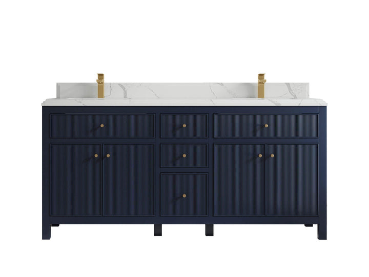 Sonoma 72 in W x 22 in D Free Standing Reeded Double Sink Bathroom Vanity - photo 16