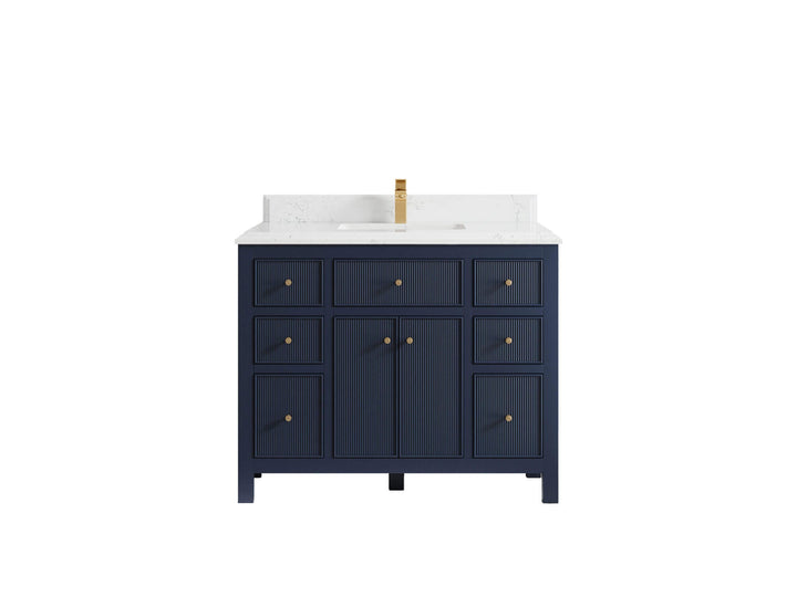 Sonoma 42 in W x 22 in D Free Standing Reeded Single Sink Bathroom Vanity - photo 16