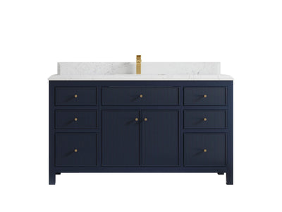 Sonoma 60 in W x 22 in D Free Standing Reeded Single Sink Bathroom Vanity