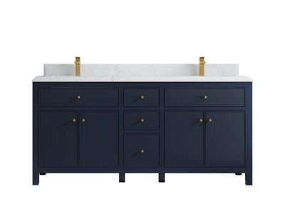 Sonoma 72 in W x 22 in D Free Standing Reeded Double Sink Bathroom Vanity